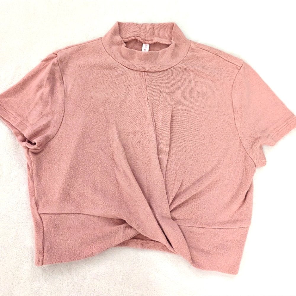 Target Pink cropped sweater shirt Size M